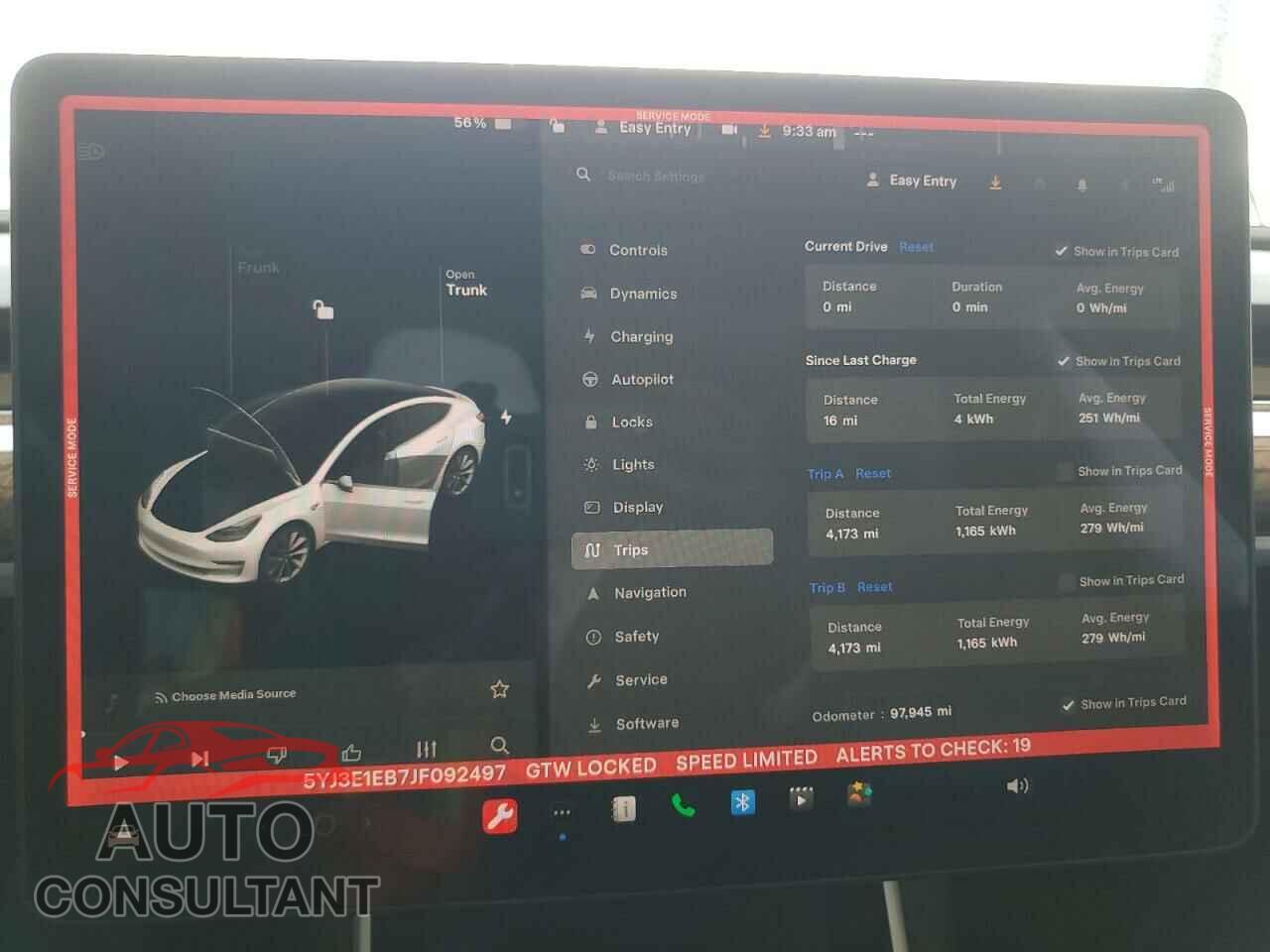 TESLA MODEL 3 2018 - 5YJ3E1EB7JF092497