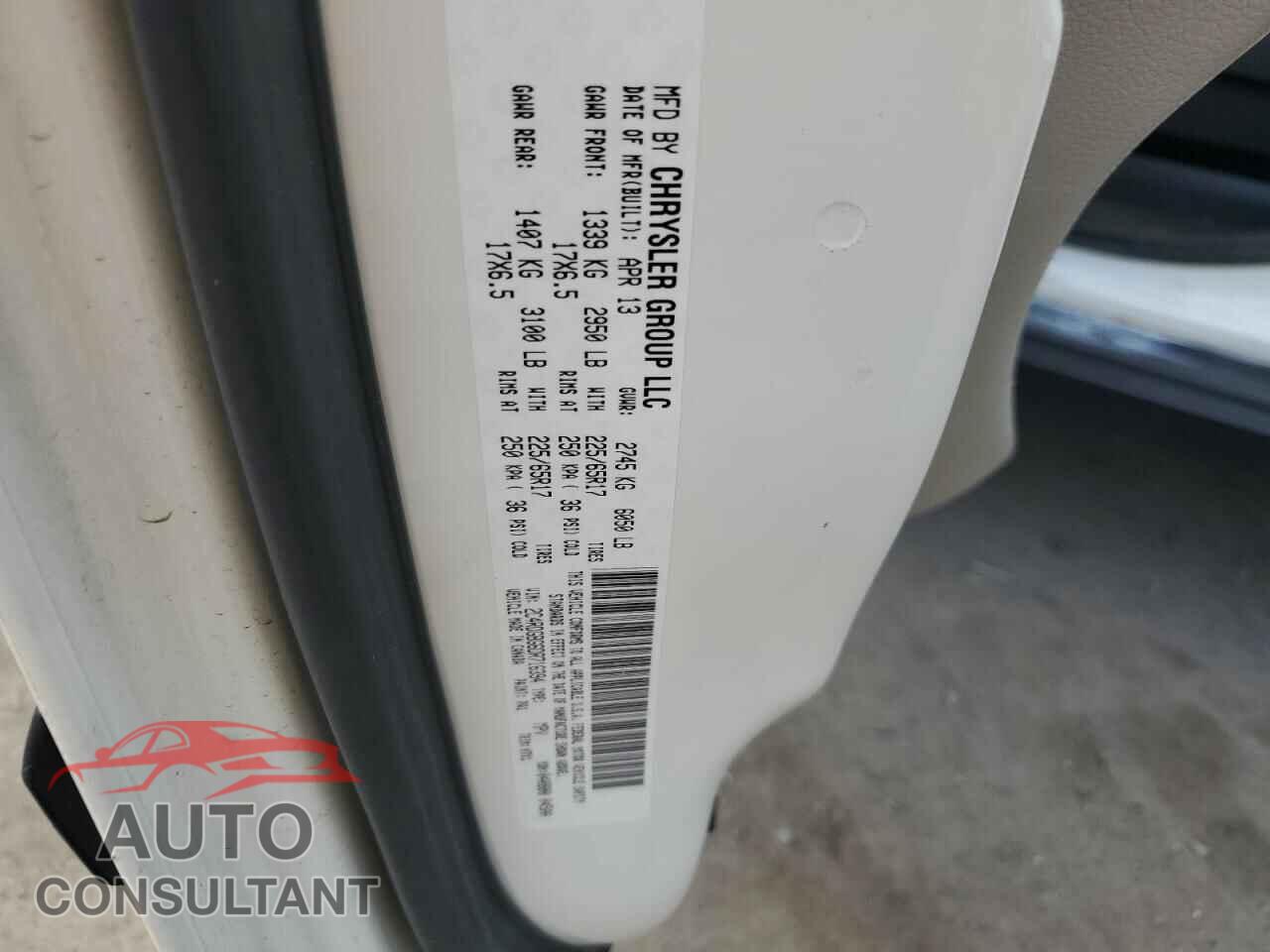 DODGE CARAVAN 2013 - 2C4RDGBG6DR716394