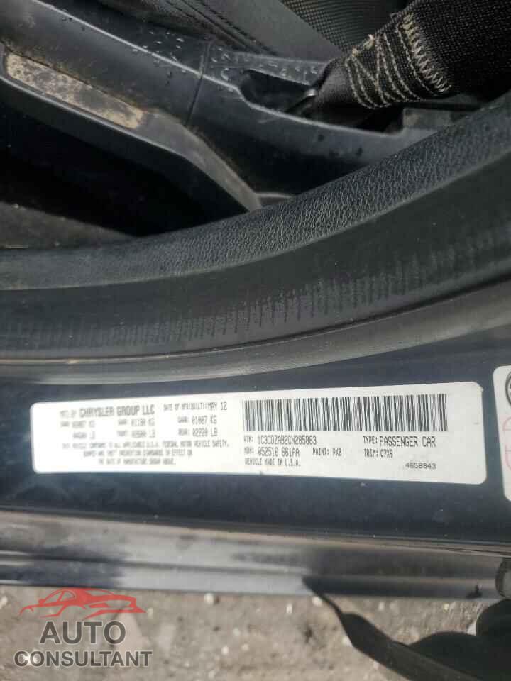 DODGE AVENGER 2012 - 1C3CDZAB2CN285883