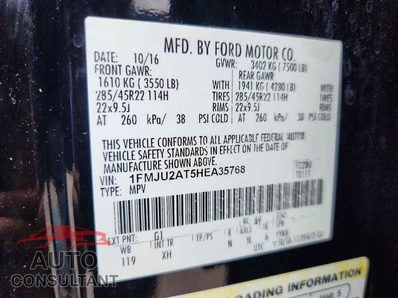 FORD EXPEDITION 2017 - 1FMJU2AT5HEA35768