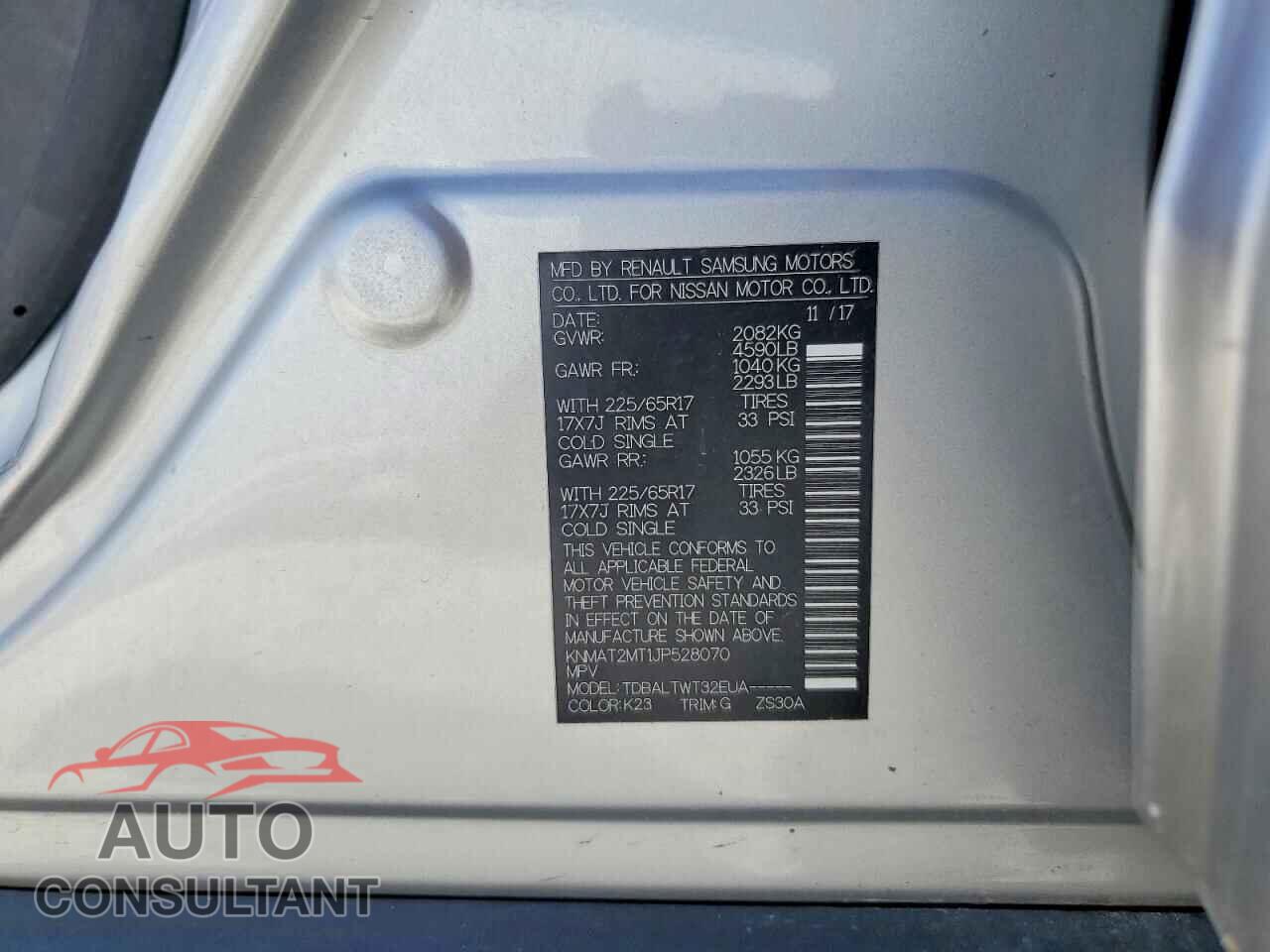 NISSAN ROGUE 2018 - KNMAT2MT1JP528070