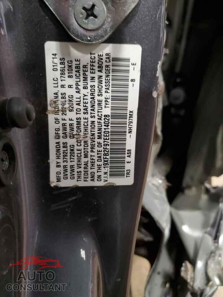 HONDA CIVIC 2014 - 19XFB2F97EE014028