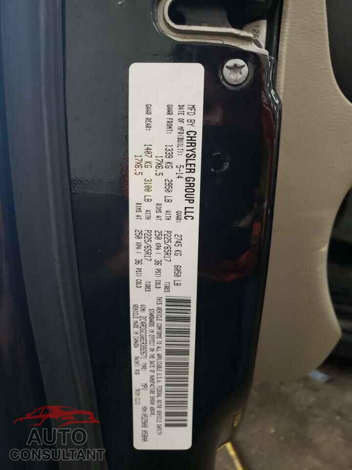 DODGE CARAVAN 2014 - 2C4RDGCG6ER392671