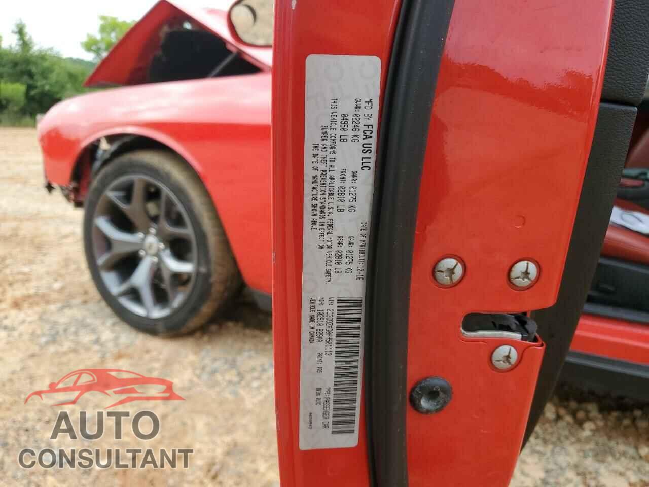 DODGE CHALLENGER 2017 - 2C3CDZAG0HH501113