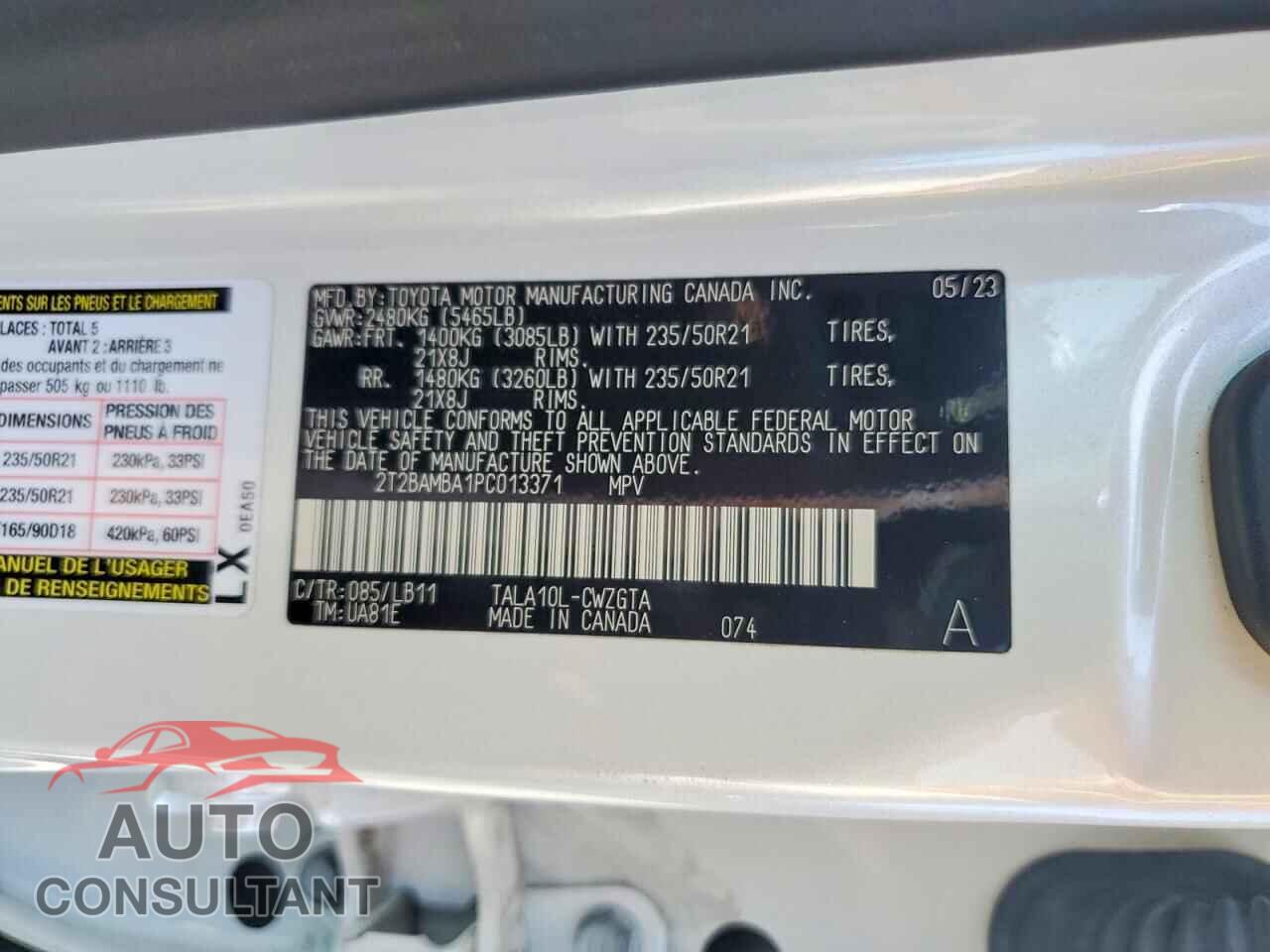 LEXUS RX350 2023 - 2T2BAMBA1PC013371