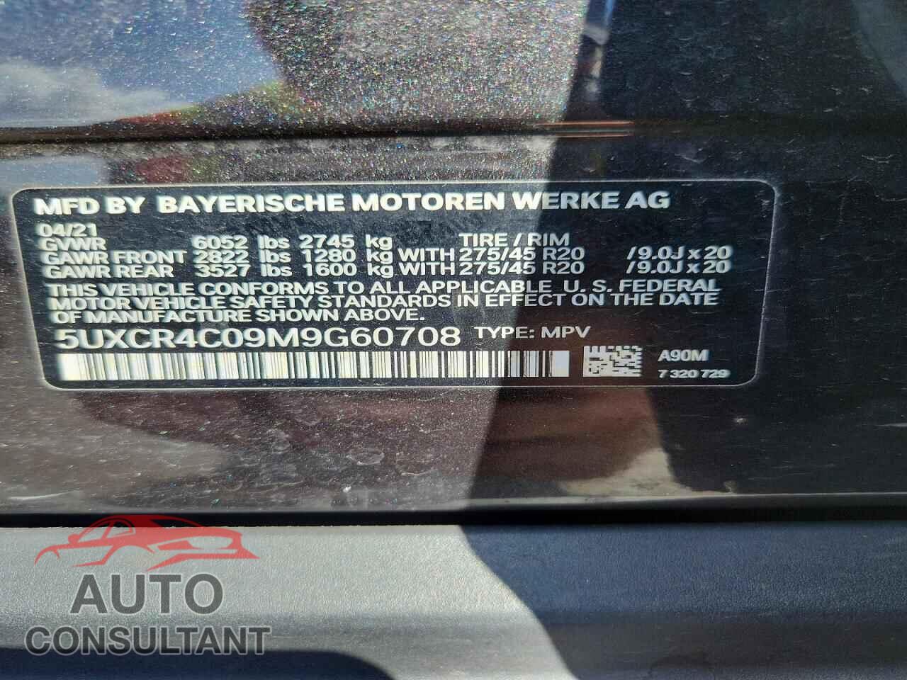 BMW X5 2021 - 5UXCR4C09M9G60708