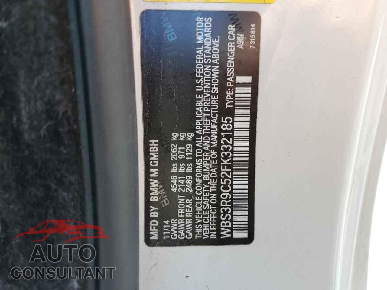 BMW M4 2015 - WBS3R9C52FK332185