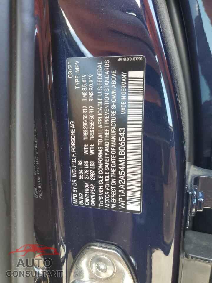 PORSCHE MACAN 2021 - WP1AA2A54MLB06543