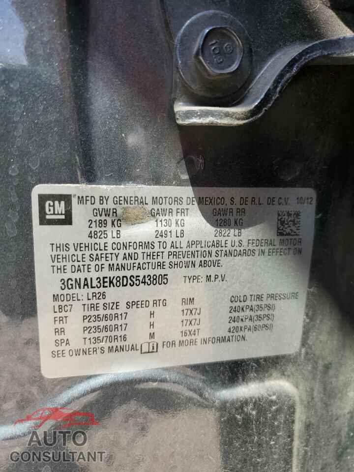 CHEVROLET CAPTIVA 2013 - 3GNAL3EK8DS543805