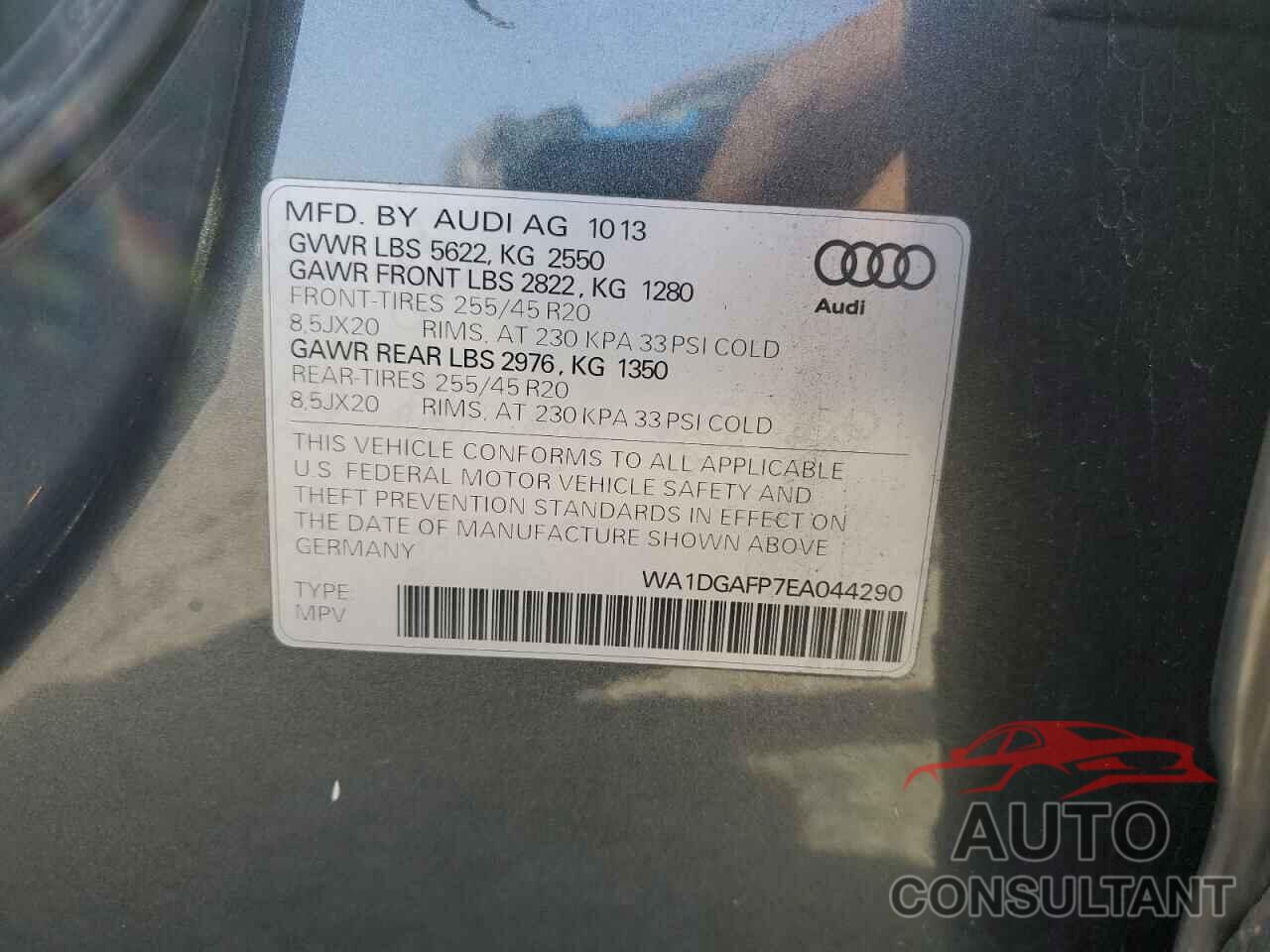 AUDI Q5 2014 - WA1DGAFP7EA044290