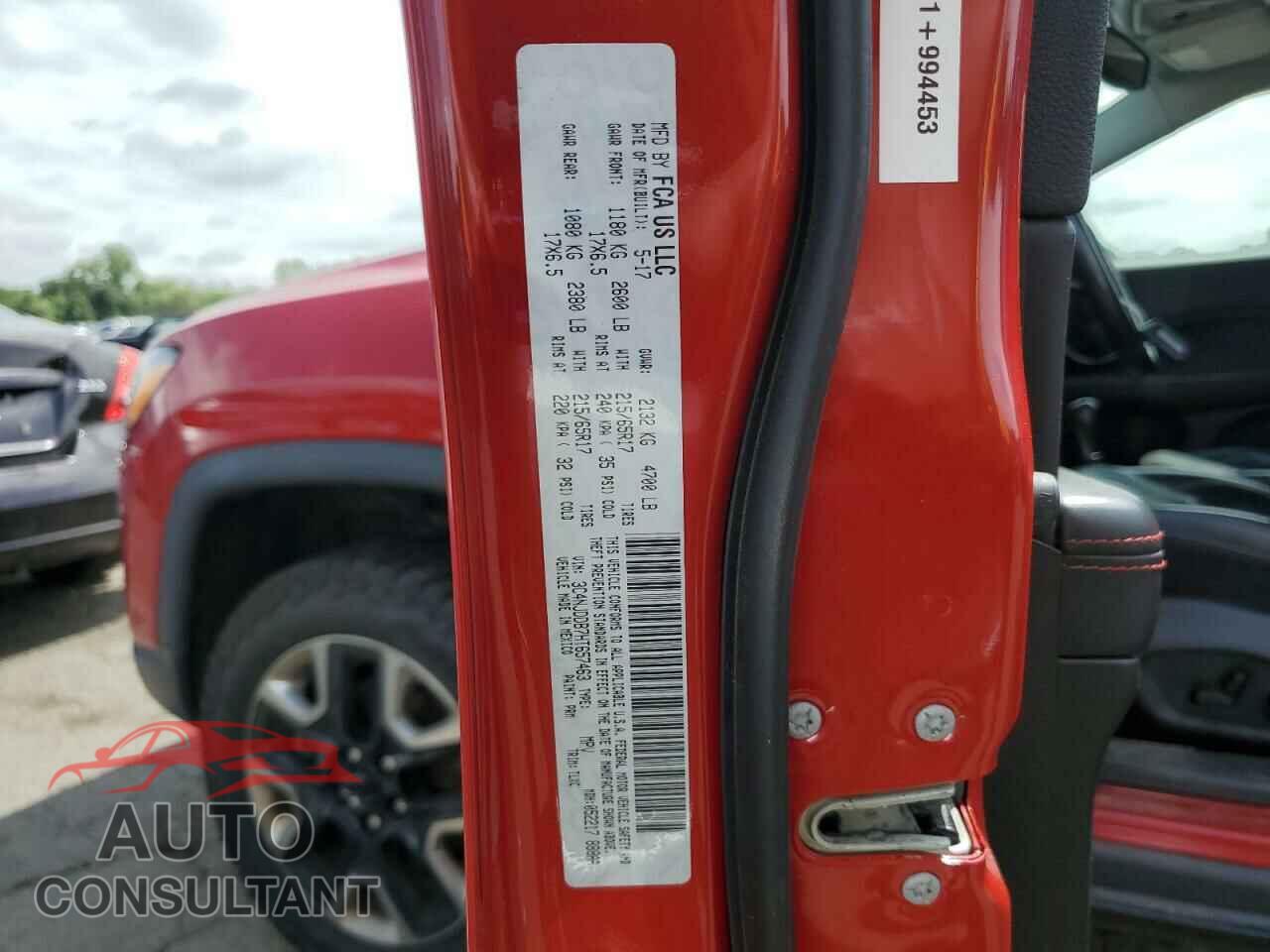 JEEP COMPASS 2017 - 3C4NJDDB7HT657463