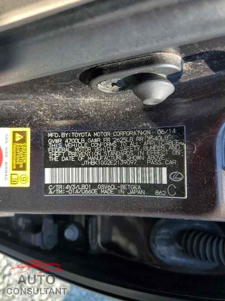 LEXUS ES350 2014 - JTHBK1GG2E2139097