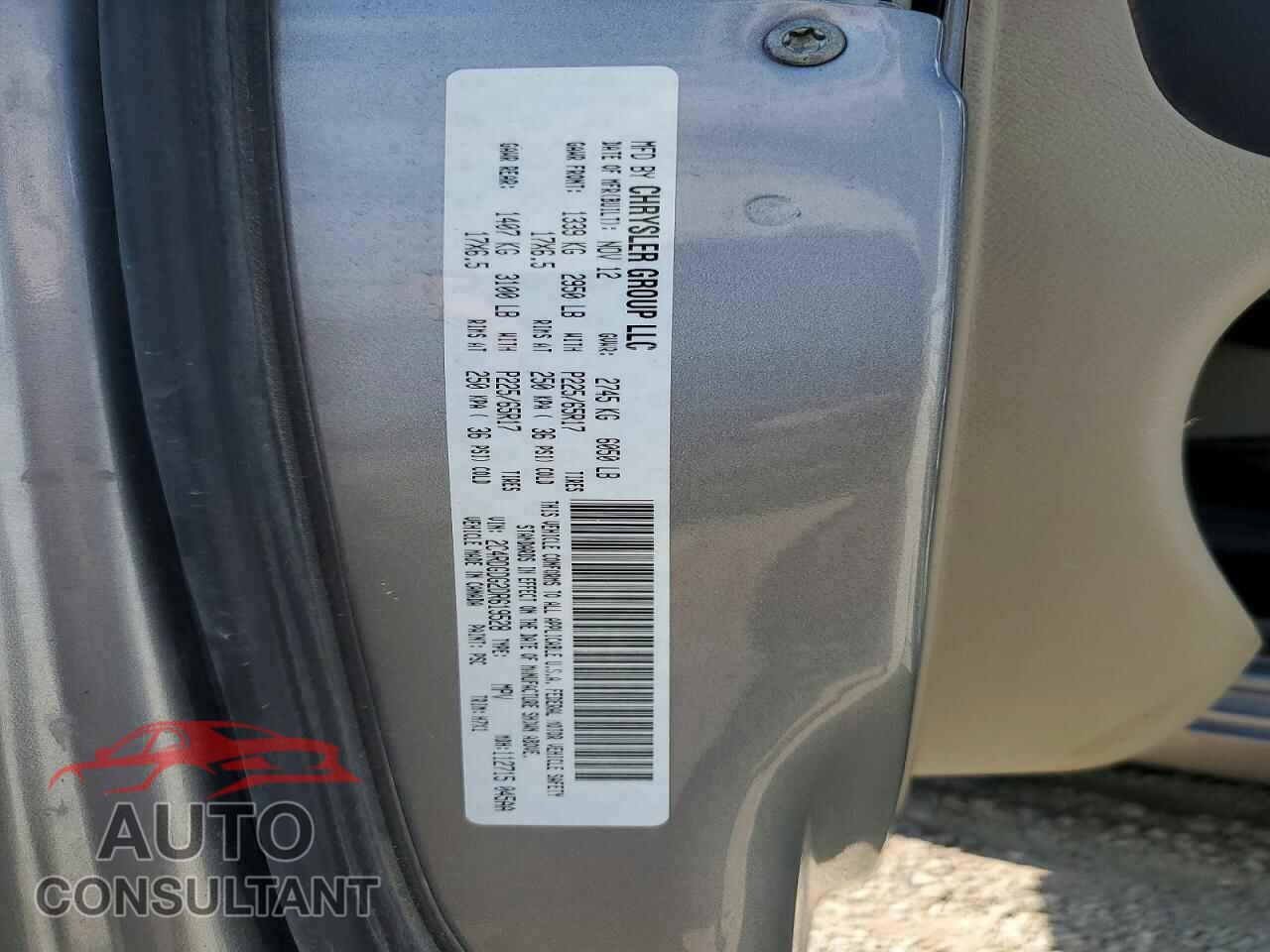 DODGE CARAVAN 2013 - 2C4RDGDG2DR619528
