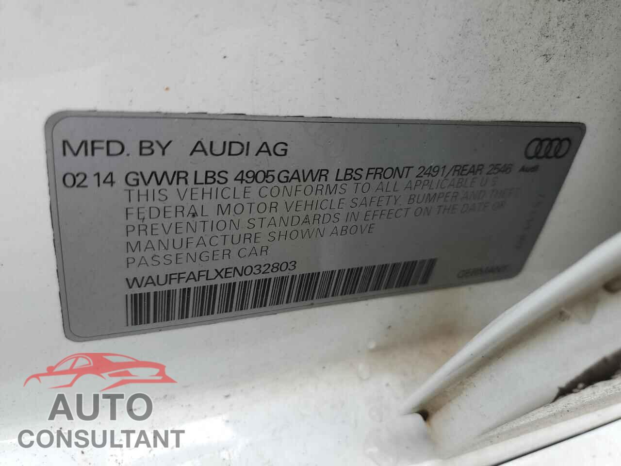 AUDI A4 2014 - WAUFFAFLXEN032803