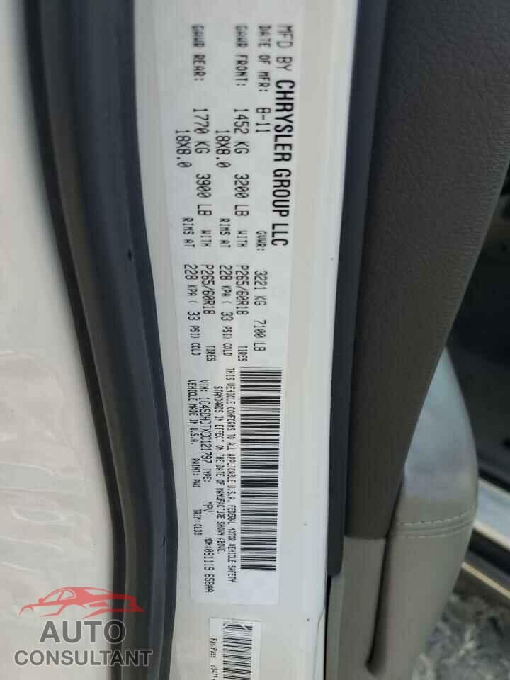 DODGE DURANGO 2012 - 1C4SDHDTXCC121797