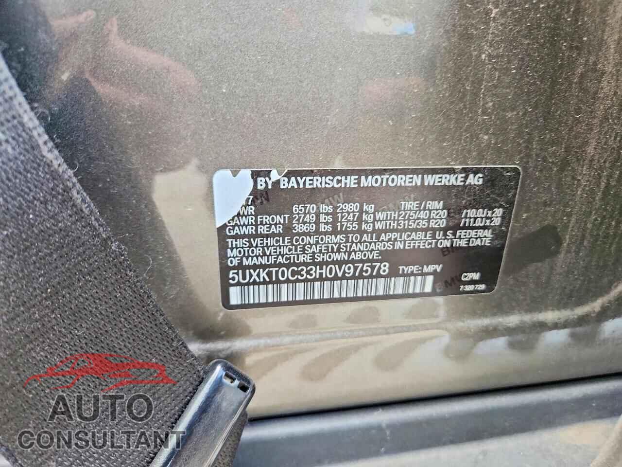 BMW X5 2017 - 5UXKT0C33H0V97578