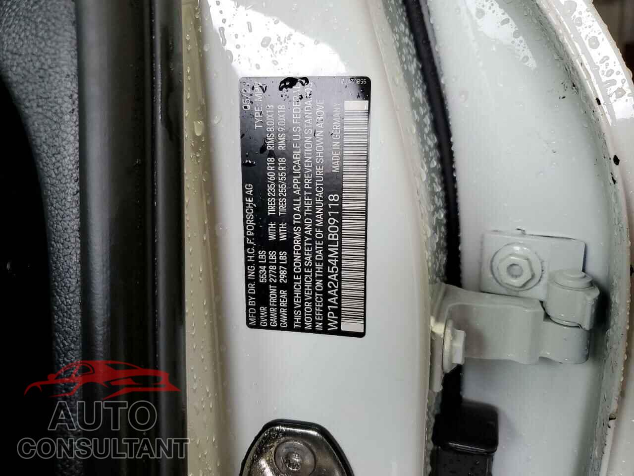 PORSCHE MACAN 2021 - WP1AA2A54MLB09118