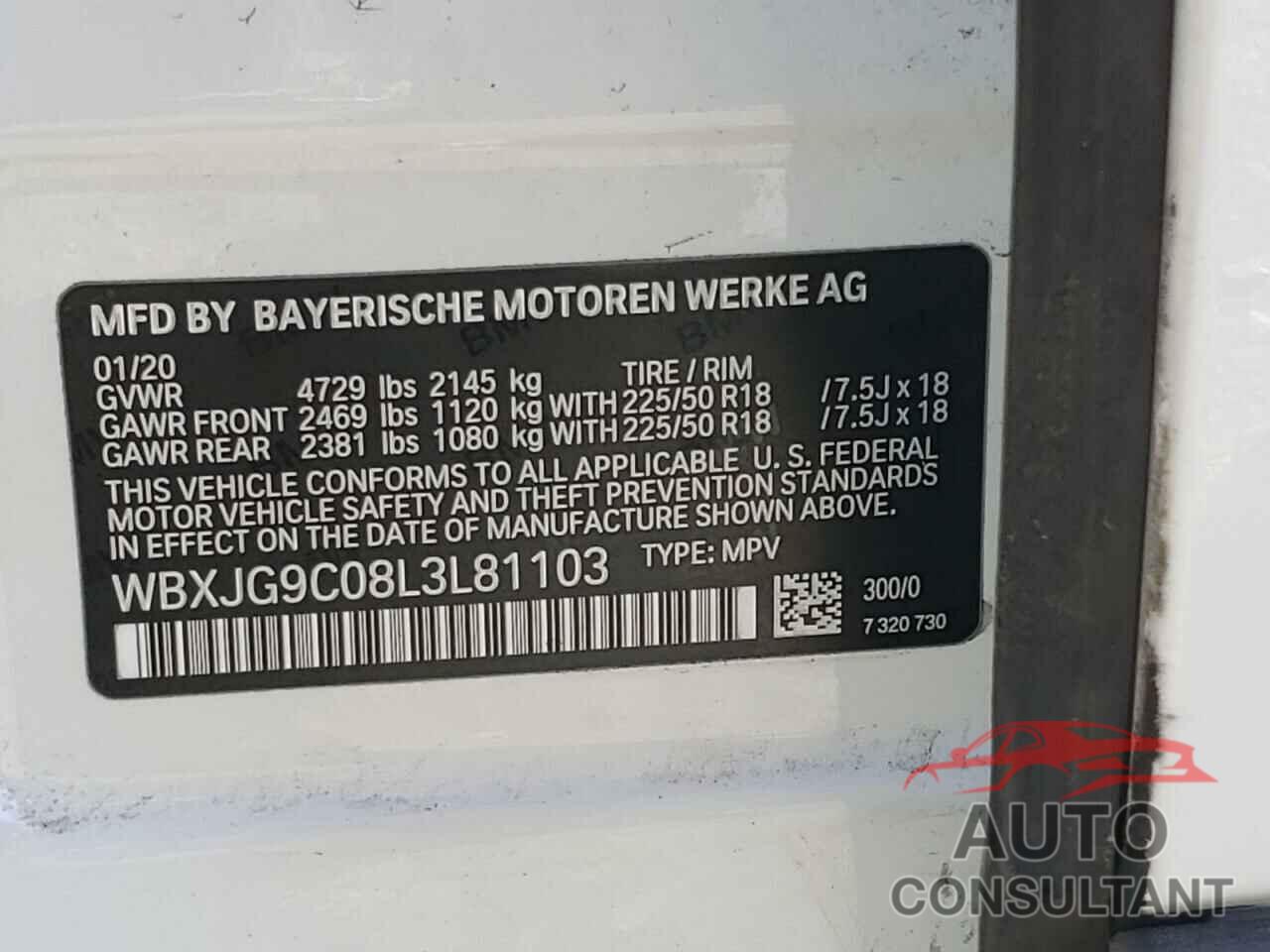 BMW X1 2020 - WBXJG9C08L3L81103