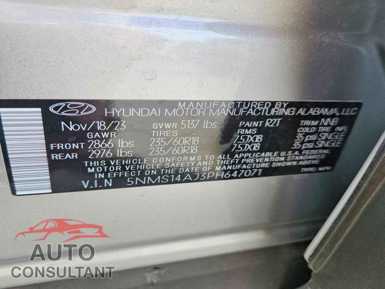 HYUNDAI SANTA FE 2023 - 5NMS14AJ3PH647071