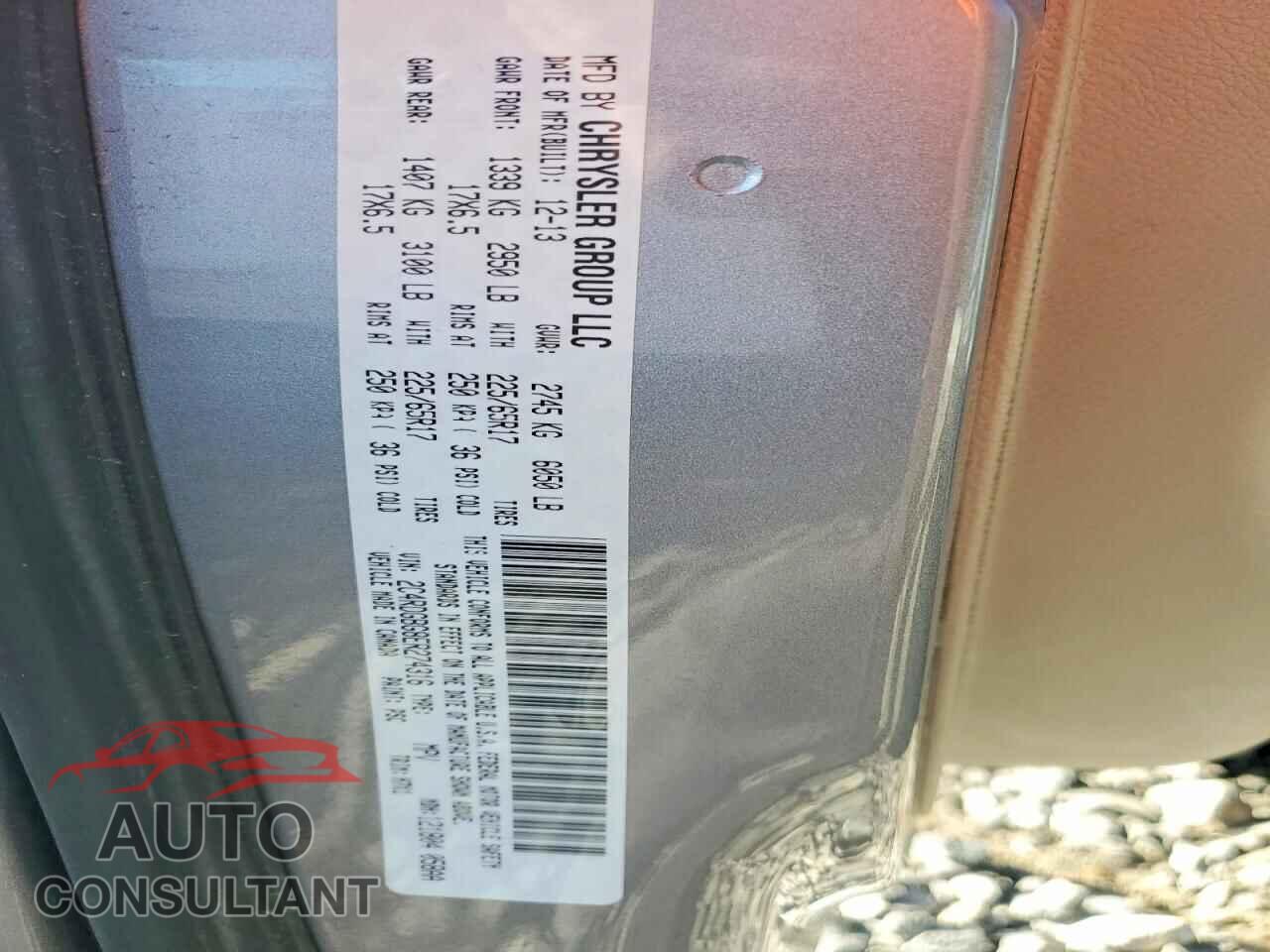 DODGE CARAVAN 2014 - 2C4RDGBG8ER274316
