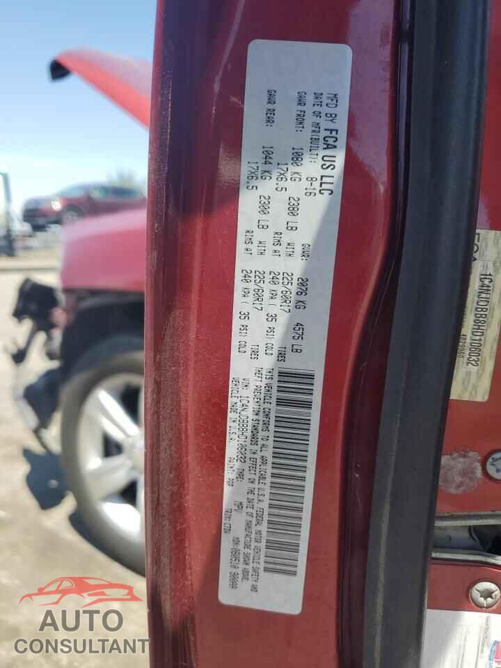 JEEP COMPASS 2017 - 1C4NJDBB8HD106032