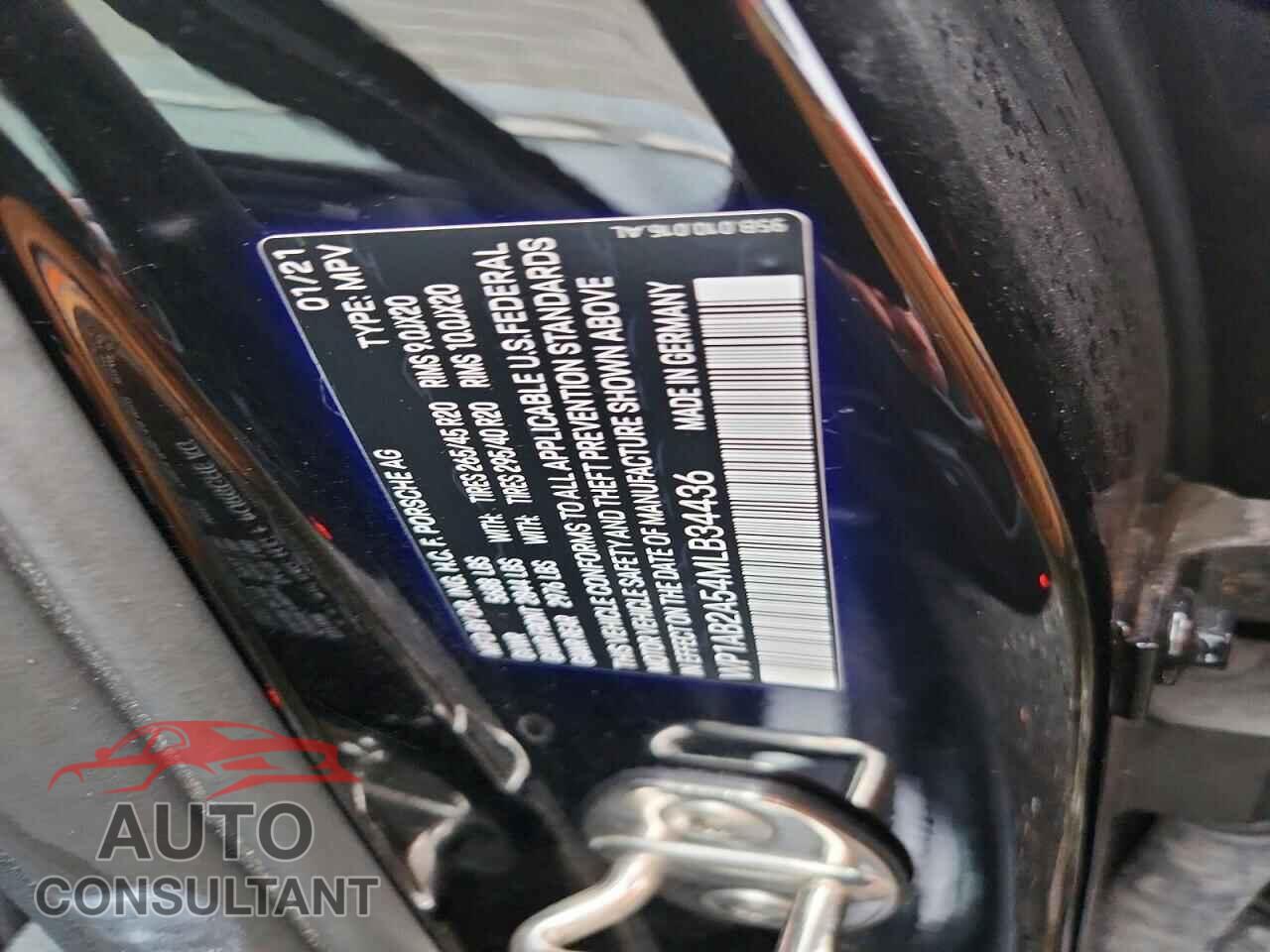 PORSCHE MACAN 2021 - WP1AB2A54MLB34436