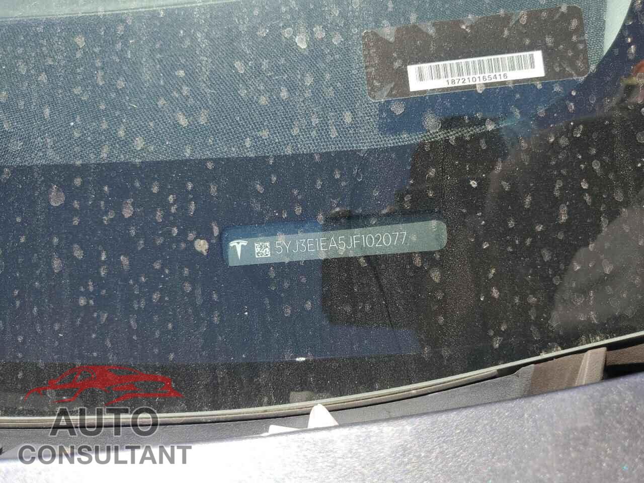 TESLA MODEL 3 2018 - 5YJ3E1EA5JF102077