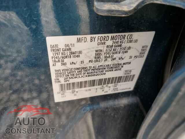 FORD EDGE 2011 - 2FMDK3JCXBBB20309