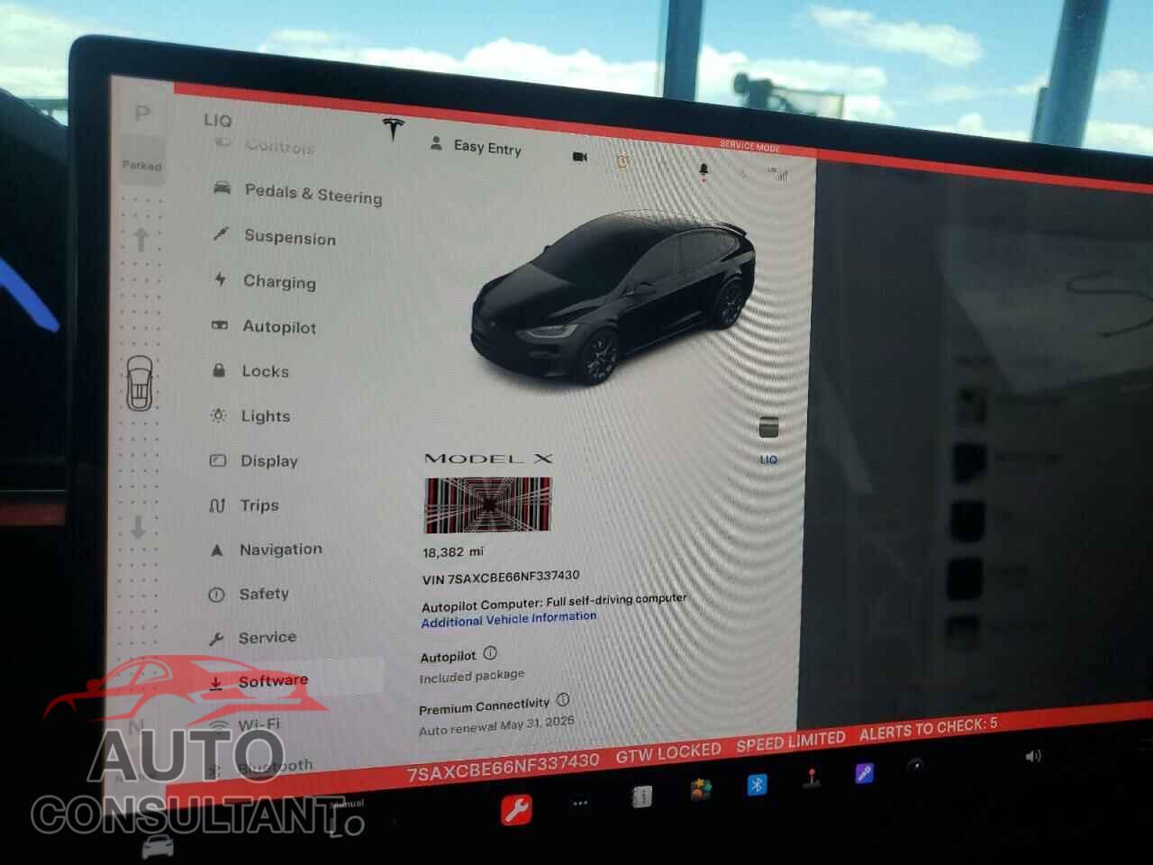 TESLA MODEL X 2022 - 7SAXCBE66NF337430