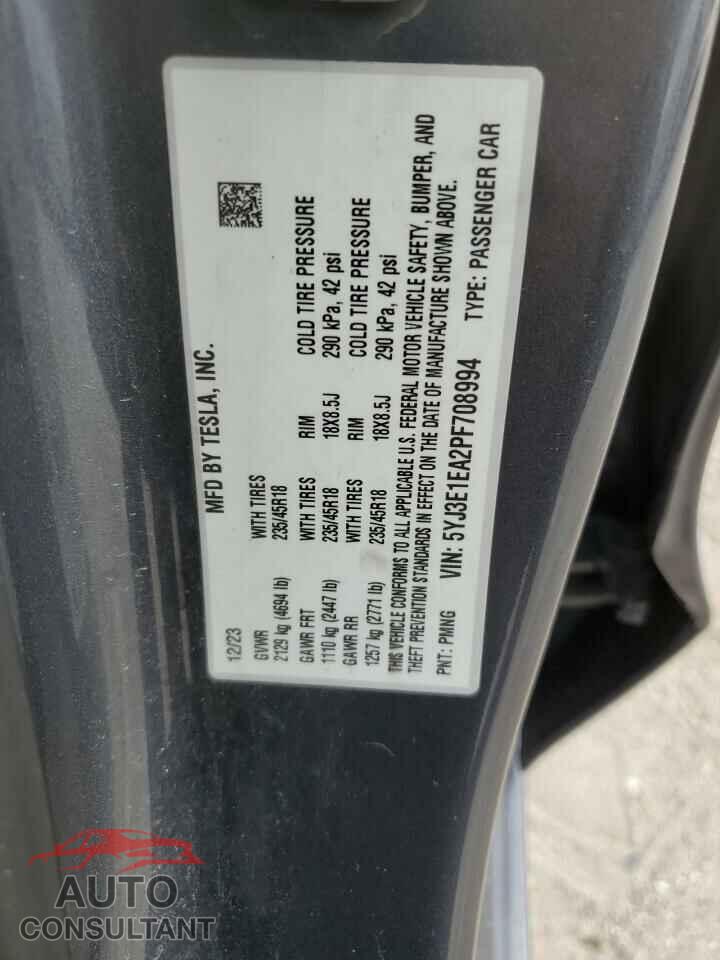 TESLA MODEL 3 2023 - 5YJ3E1EA2PF708994