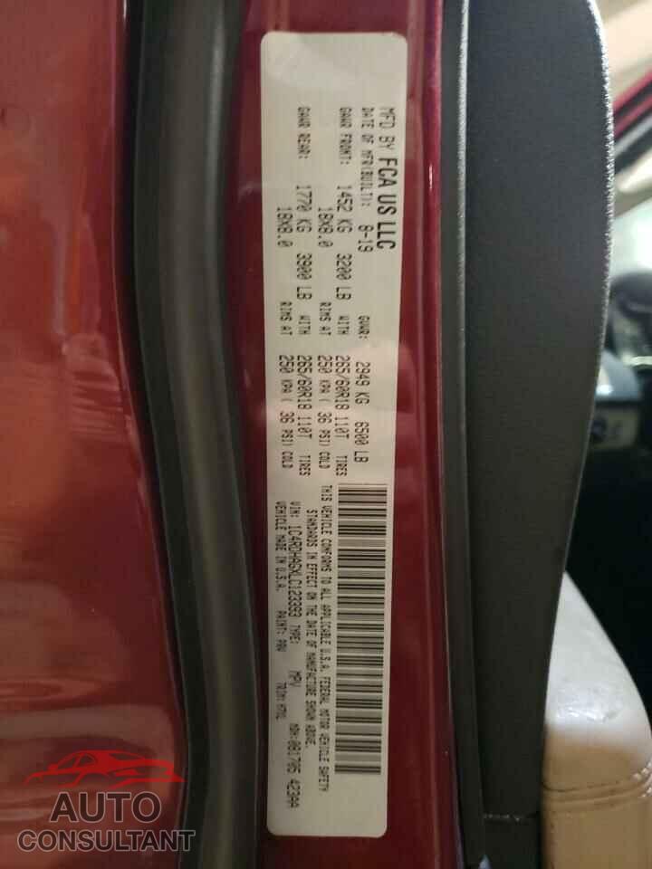 DODGE DURANGO 2020 - 1C4RDHAGXLC123393