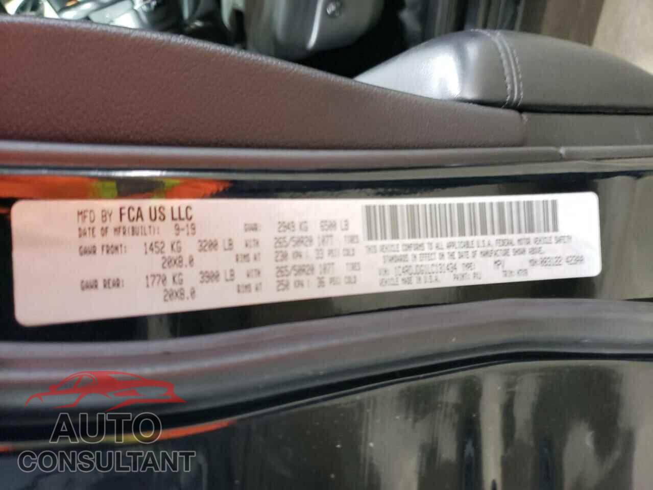 DODGE DURANGO 2020 - 1C4RDJDG1LC131434