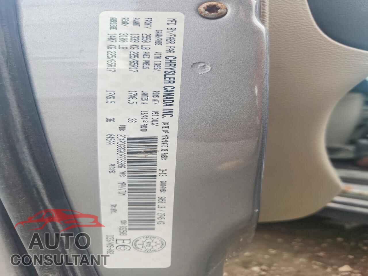 DODGE CARAVAN 2013 - 2C4RDGBG0DR729206