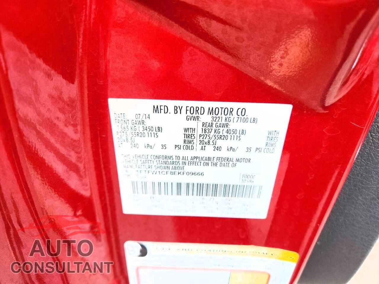 FORD F150 2014 - 1FTFW1CF8EKF09666
