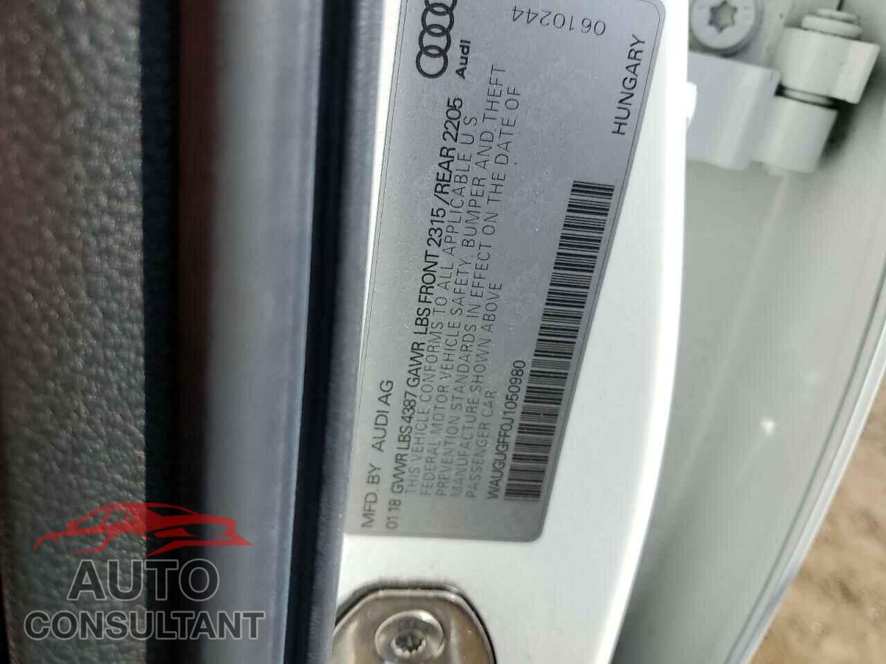 AUDI A3 2018 - WAUGUGFF0J1050980