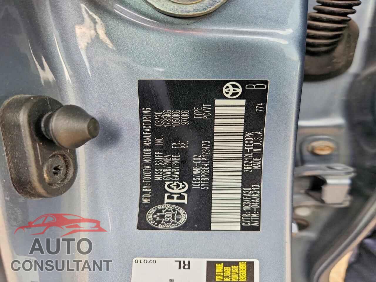 TOYOTA COROLLA 2020 - 5YFBPRBE4LP123473