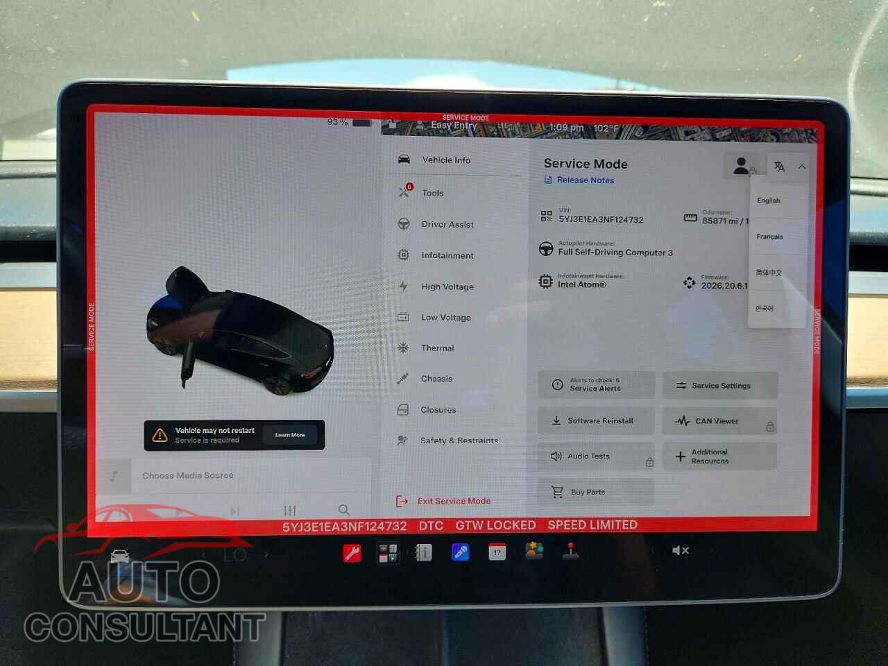 TESLA MODEL 3 2022 - 5YJ3E1EA3NF124732