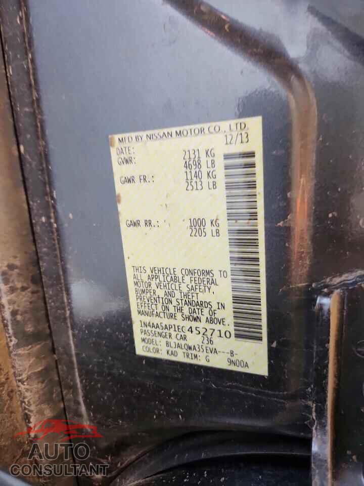 NISSAN MAXIMA 2014 - 1N4AA5AP1EC452710