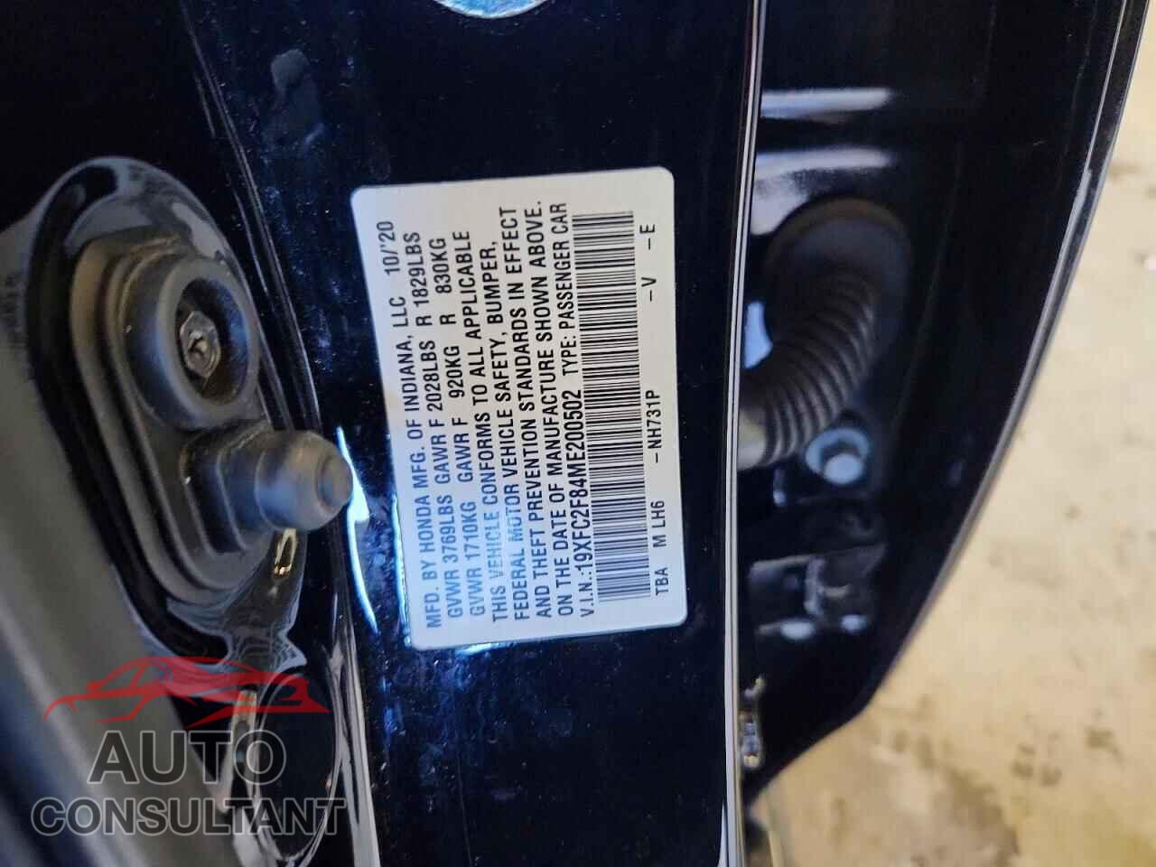 HONDA CIVIC 2021 - 19XFC2F84ME200502