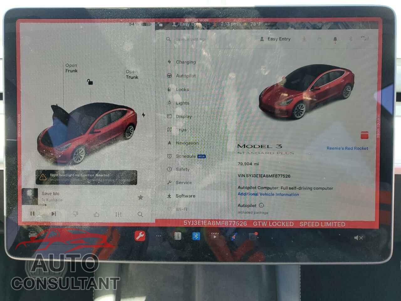 TESLA MODEL 3 2021 - 5YJ3E1EA8MF877526