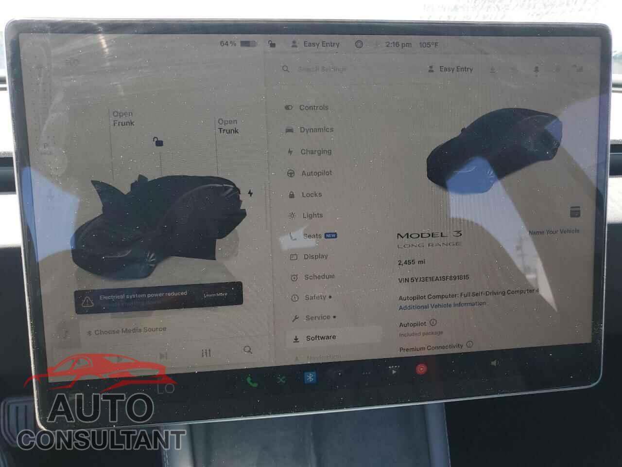TESLA MODEL 3 2025 - 5YJ3E1EA1SF891815
