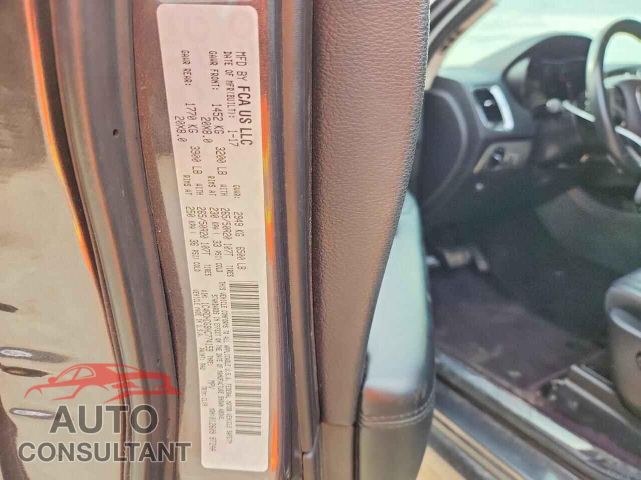 DODGE DURANGO 2017 - 1C4RDHDG9HC774159
