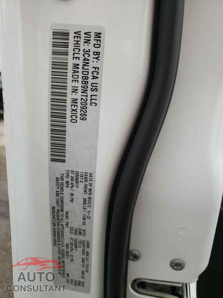 JEEP COMPASS 2022 - 3C4NJDBB9NT209269