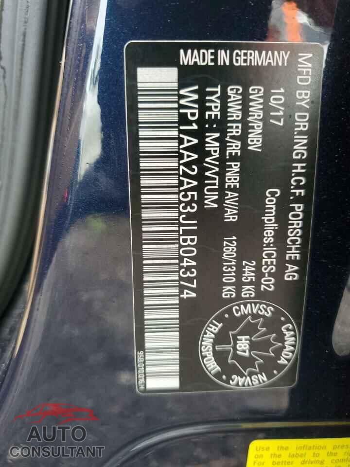 PORSCHE MACAN 2018 - WP1AA2A53JLB04374