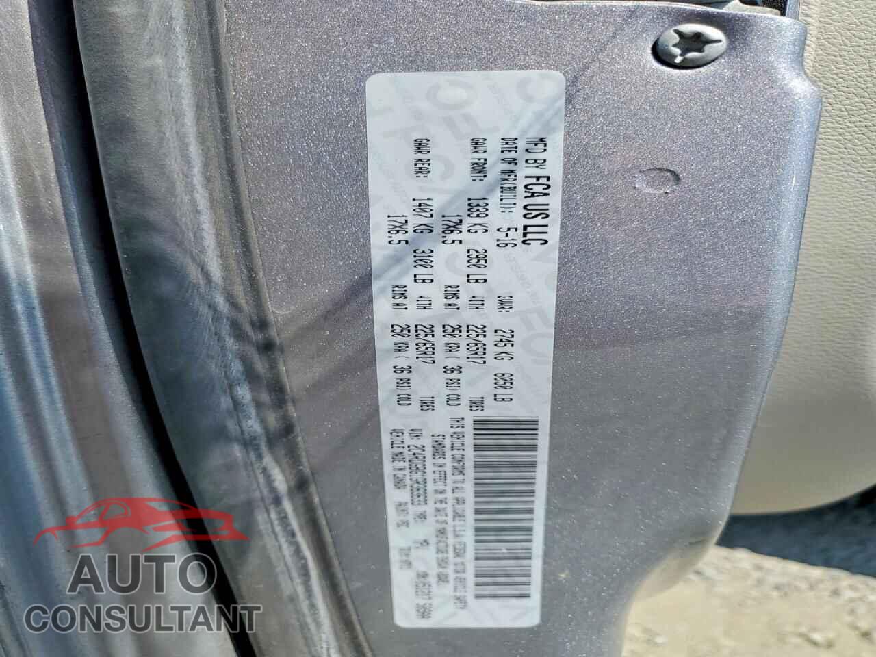 DODGE CARAVAN 2016 - 2C4RDGBG1GR363633