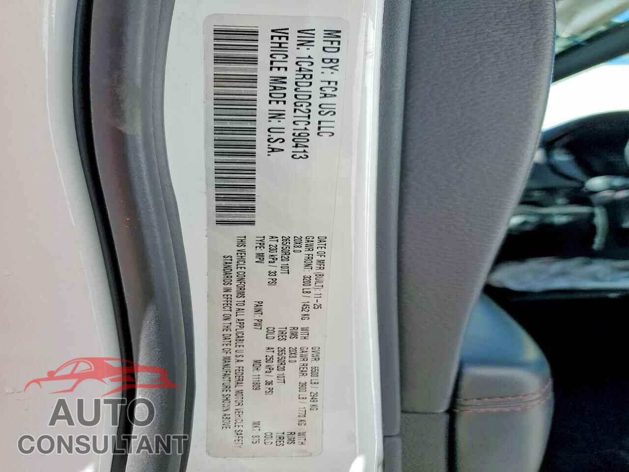 DODGE DURANGO 2026 - 1C4RDJDG2TC190413