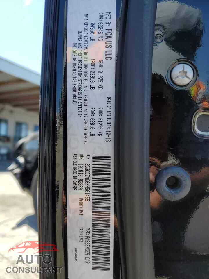 DODGE CHALLENGER 2017 - 2C3CDZAG6HH501455