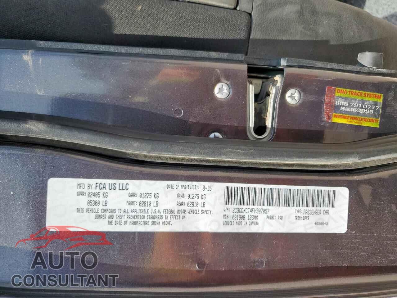 DODGE CHARGER 2015 - 2C3CDXCT4FH907097