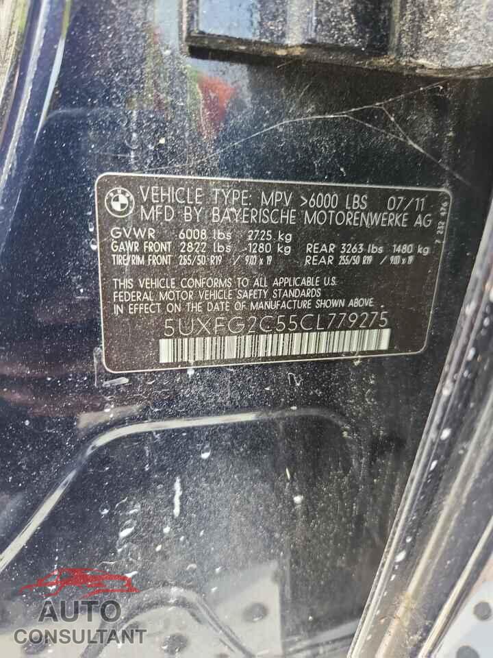 BMW X6 2012 - 5UXFG2C55CL779275