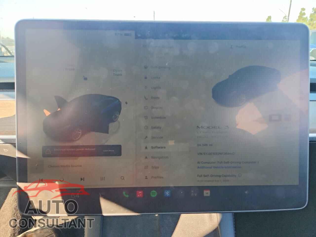 TESLA MODEL 3 2022 - 5YJ3E1EB2NF264442